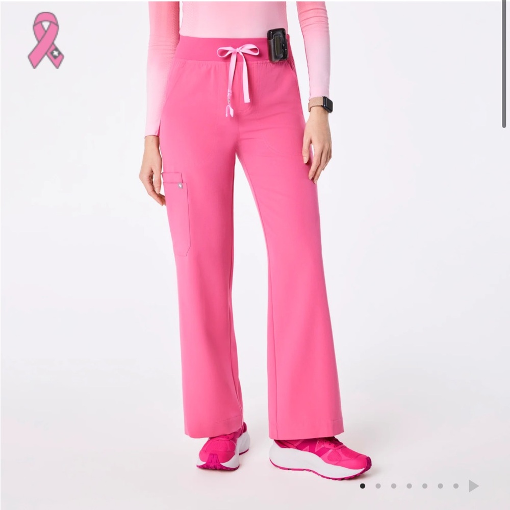 Figs F*ing Pink Women's Isabel Wide Leg Scrub Pants Size Small Regular NWT